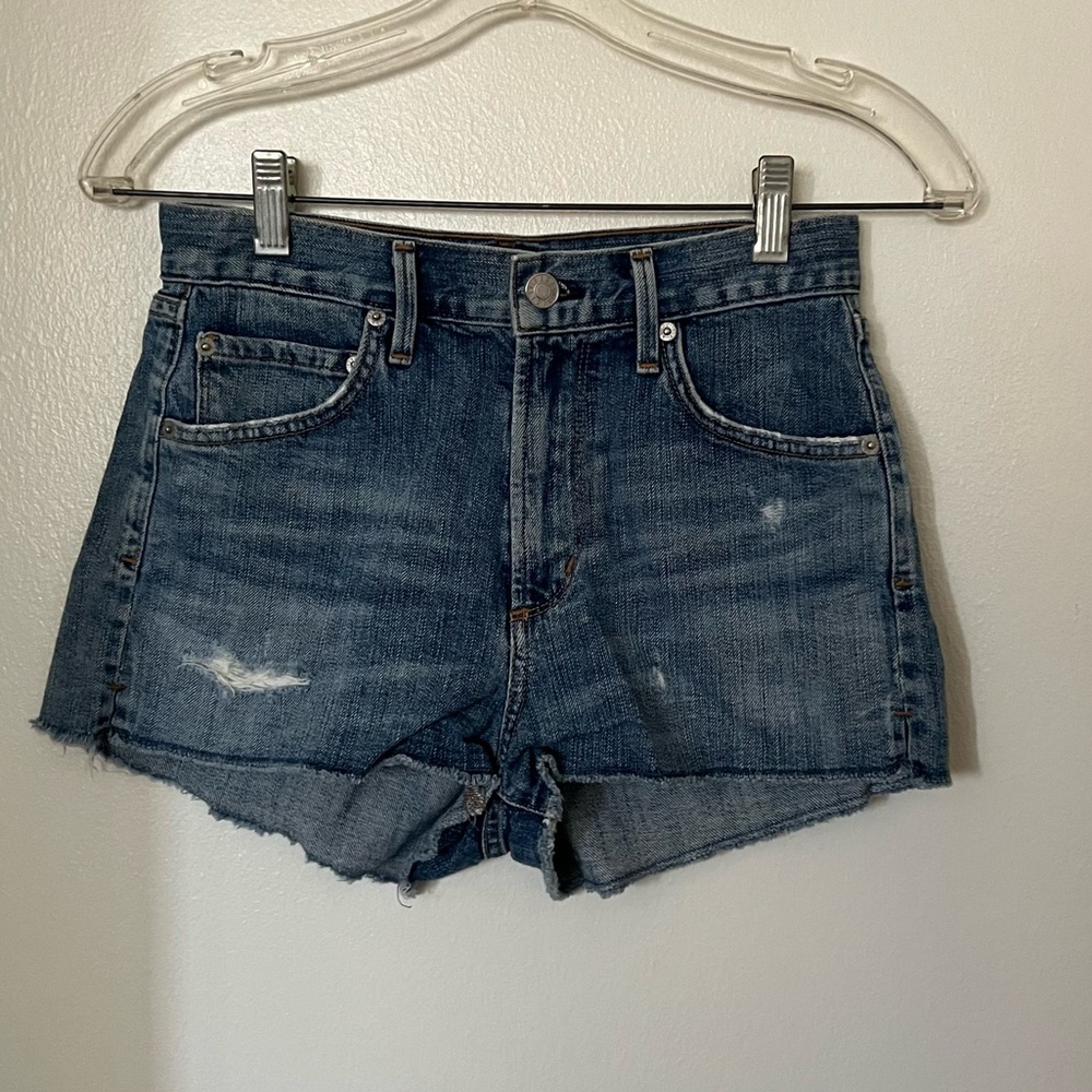 ::SOLD:: Agolde Anja High Waist Cut-Off Short Asheville size 24